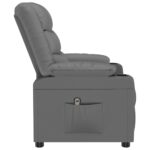 Fauteuil inclinable électrique Gris Similicuir – Image 3