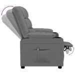 Fauteuil inclinable électrique Gris Similicuir – Image 5