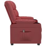 Fauteuil inclinable électrique Rouge bordeaux Similicuir – Image 3