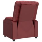 Fauteuil inclinable électrique Rouge bordeaux Similicuir – Image 4