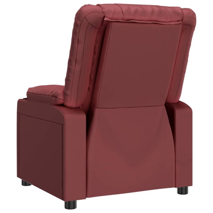Fauteuil inclinable électrique Rouge bordeaux Similicuir – Image 4