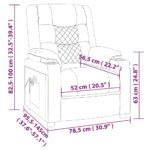 Fauteuil de massage électrique Crème Similicuir – Image 12