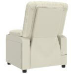 Fauteuil de massage électrique Crème Similicuir – Image 4