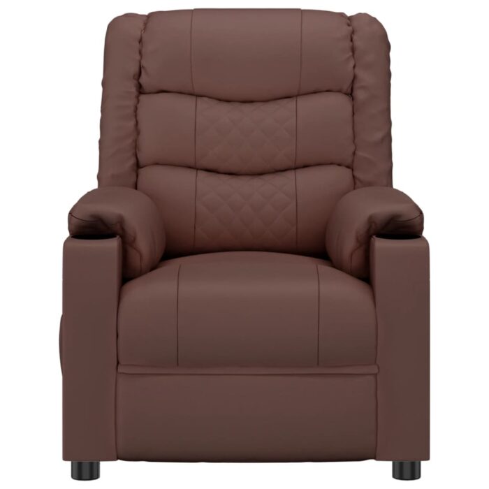 Fauteuil de massage électrique Marron Similicuir – Image 2