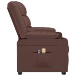 Fauteuil de massage électrique Marron Similicuir – Image 3