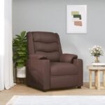 Fauteuil de massage électrique Marron Similicuir