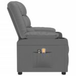 Fauteuil de massage électrique Gris Similicuir – Image 3