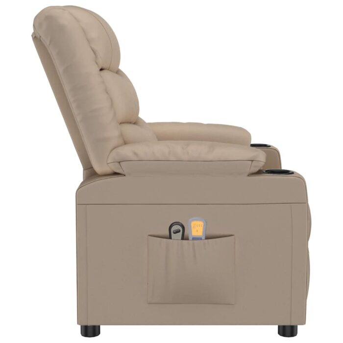 Fauteuil de massage électrique Cappuccino Similicuir – Image 3