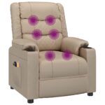 Fauteuil de massage électrique Cappuccino Similicuir – Image 6