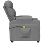 Fauteuil électrique de massage Gris clair Tissu – Image 3