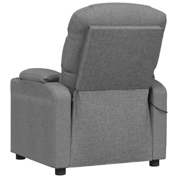 Fauteuil électrique de massage Gris clair Tissu – Image 4