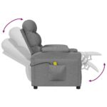 Fauteuil électrique de massage Gris clair Tissu – Image 5