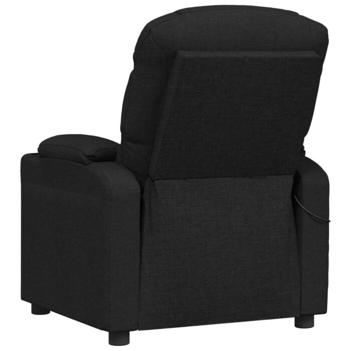 Fauteuil électrique de massage Noir Tissu – Image 4