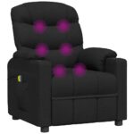 Fauteuil électrique de massage Noir Tissu – Image 6