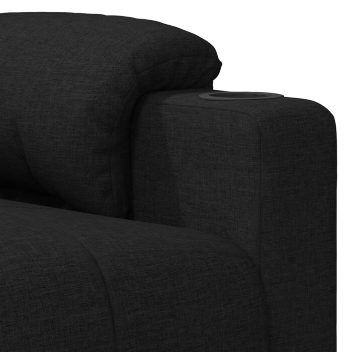 Fauteuil électrique de massage Noir Tissu – Image 7