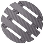 Chariots à plantes 4 pcs Gris Ø30x7,5 cm WPC – Image 2