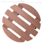 Chariots à plantes 4 pcs Marron Ø30x7,5 cm WPC – Image 5