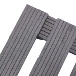 Chariots à plantes 4 pcs Gris 30x30x7,5 cm WPC – Image 3