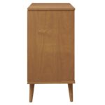 Commode MOLDE Marron 80x40x80 cm Bois de pin solide – Image 4