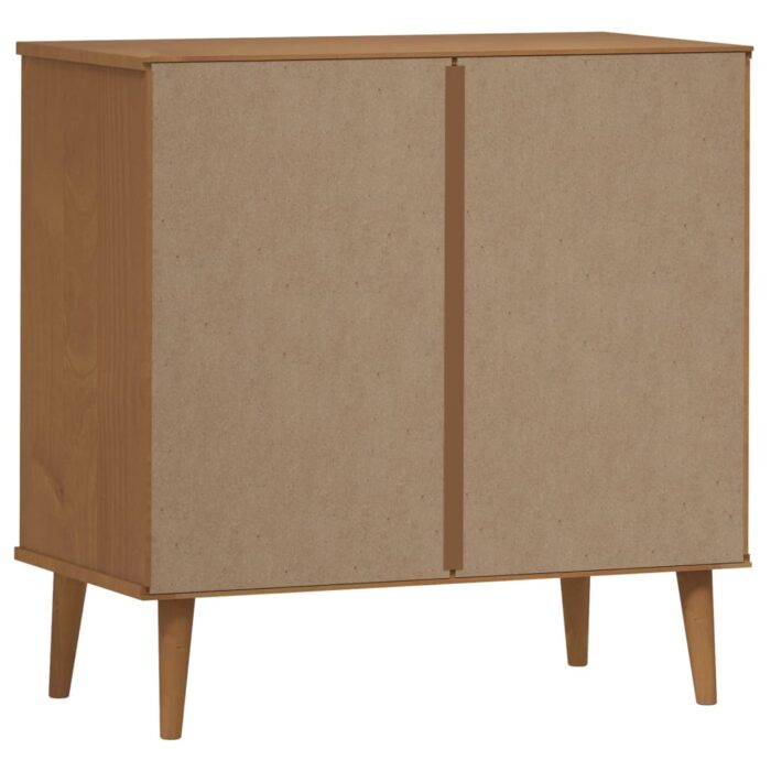 Commode MOLDE Marron 80x40x80 cm Bois de pin solide – Image 5