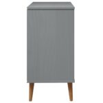 Commode MOLDE Gris 80x40x80 cm Bois de pin massif – Image 4