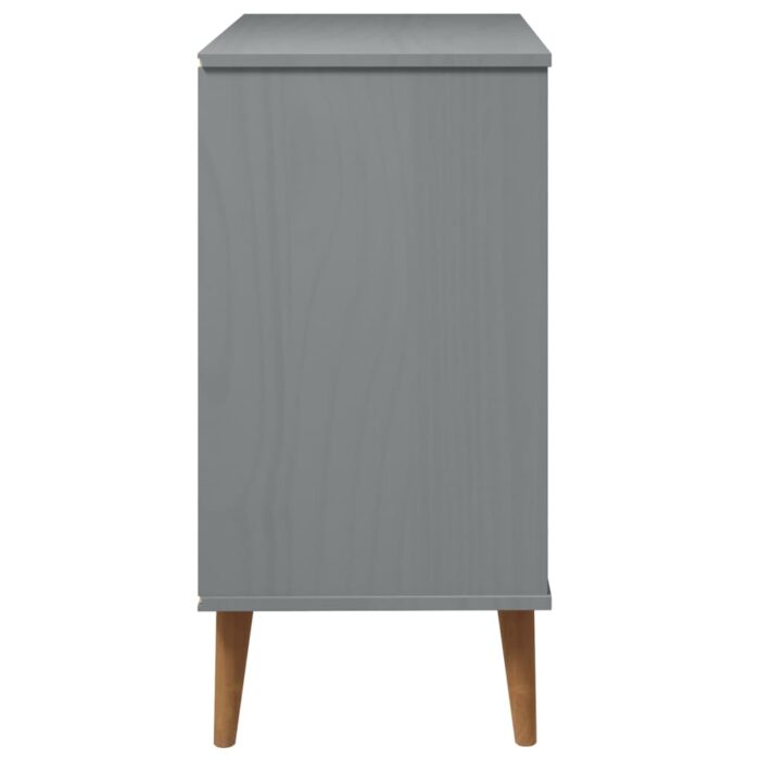 Commode MOLDE Gris 80x40x80 cm Bois de pin massif – Image 4