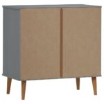 Commode MOLDE Gris 80x40x80 cm Bois de pin massif – Image 5