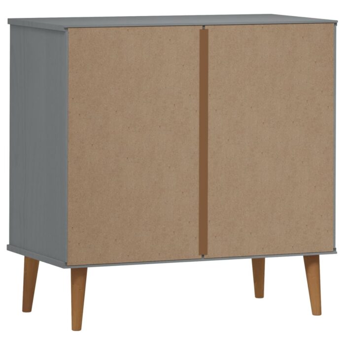 Commode MOLDE Gris 80x40x80 cm Bois de pin massif – Image 5