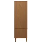 Garde-robe MOLDE Marron 90x55x175 cm Bois massif de pin – Image 4