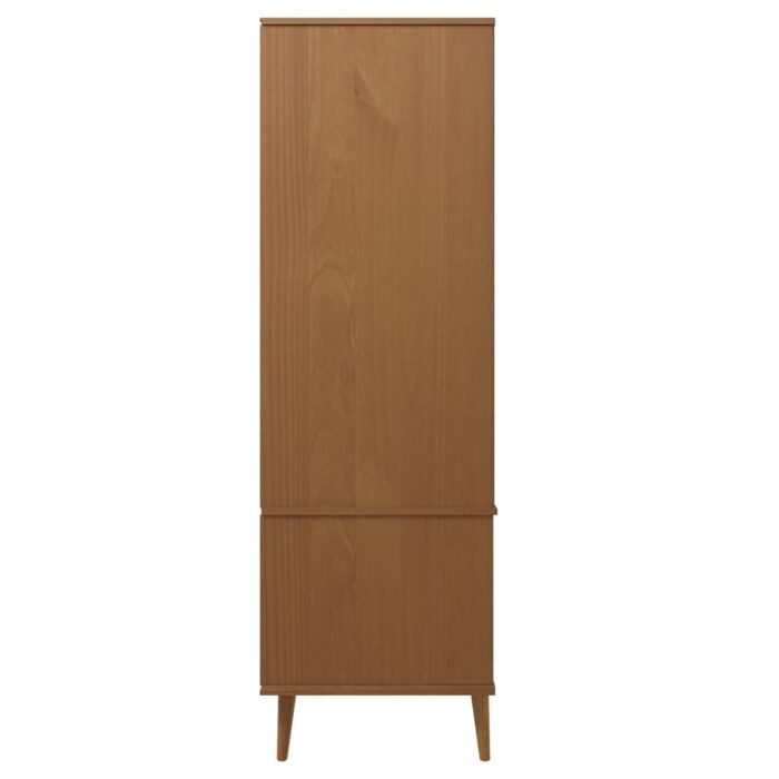 Garde-robe MOLDE Marron 90x55x175 cm Bois massif de pin – Image 4