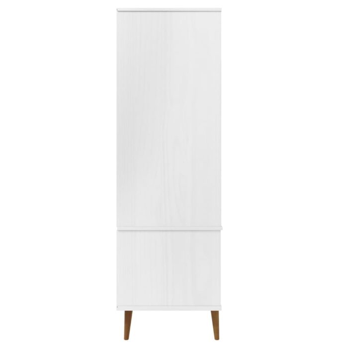 Garde-robe MOLDE Blanc 90x55x175 cm Bois massif de pin – Image 4