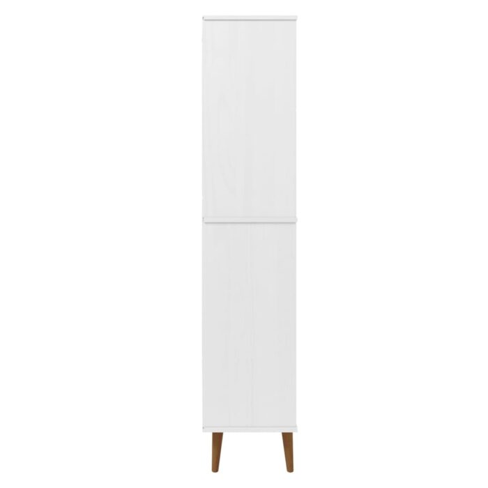 Bibliothèque MOLDE Blanc 85x35x170,5 cm Bois massif de pin – Image 4