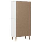 Bibliothèque MOLDE Blanc 85x35x170,5 cm Bois massif de pin – Image 5