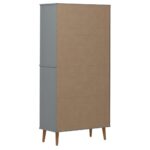 Bibliothèque MOLDE Gris 85x35x170,5 cm Bois massif de pin – Image 5