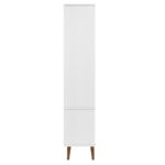 Armoire à vitrine MOLDE Blanc 90x35x175 cm Bois de pin massif – Image 4