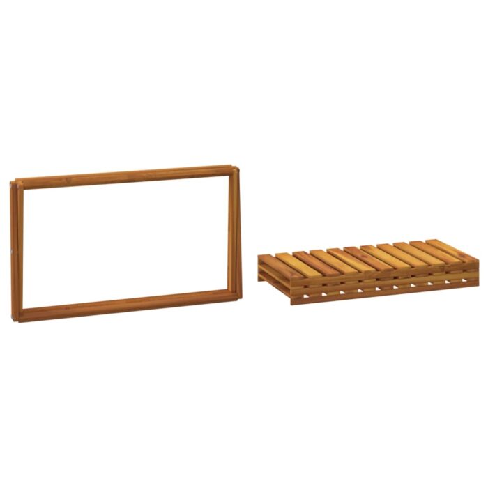 Étagère pliable à 3 niveaux Marron 70x31x63 cm Bois d'acacia – Image 7