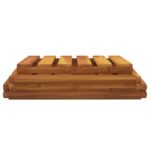 Étagère pliable à 3 niveaux Marron 43x31x63 cm Bois d'acacia – Image 6