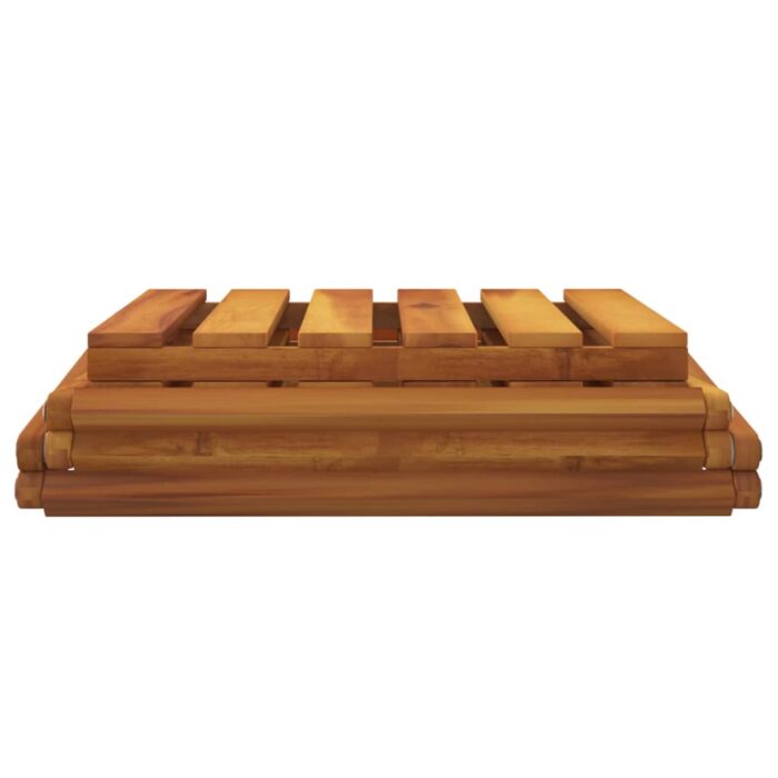 Étagère pliable à 3 niveaux Marron 43x31x63 cm Bois d'acacia – Image 6