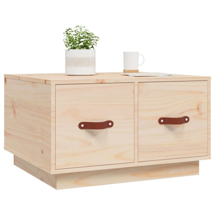 Table basse 60x53x35 cm Bois massif de pin – Image 2