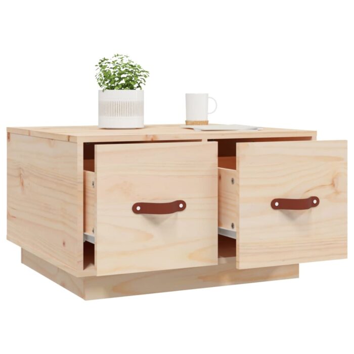 Table basse 60x53x35 cm Bois massif de pin – Image 3