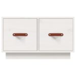 Table basse Blanc 60x53x35 cm Bois massif de pin – Image 4