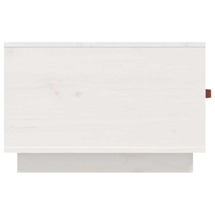 Table basse Blanc 60x53x35 cm Bois massif de pin – Image 6