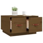 Table basse Marron miel 60x53x35 cm Bois massif de pin – Image 3