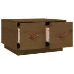 Table basse Marron miel 60x53x35 cm Bois massif de pin – Image 5