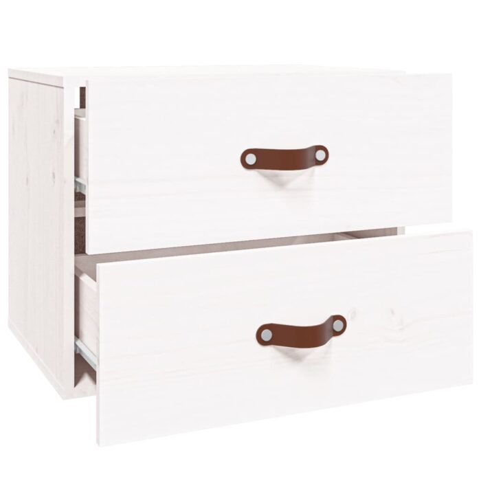 Table de chevet murale Blanc 50x36x40 cm – Image 6