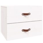 Tables de chevet murales 2 pcs Blanc 50x36x40 cm – Image 3