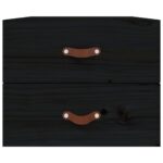 Table de chevet murale Noir 50x36x40 cm – Image 4