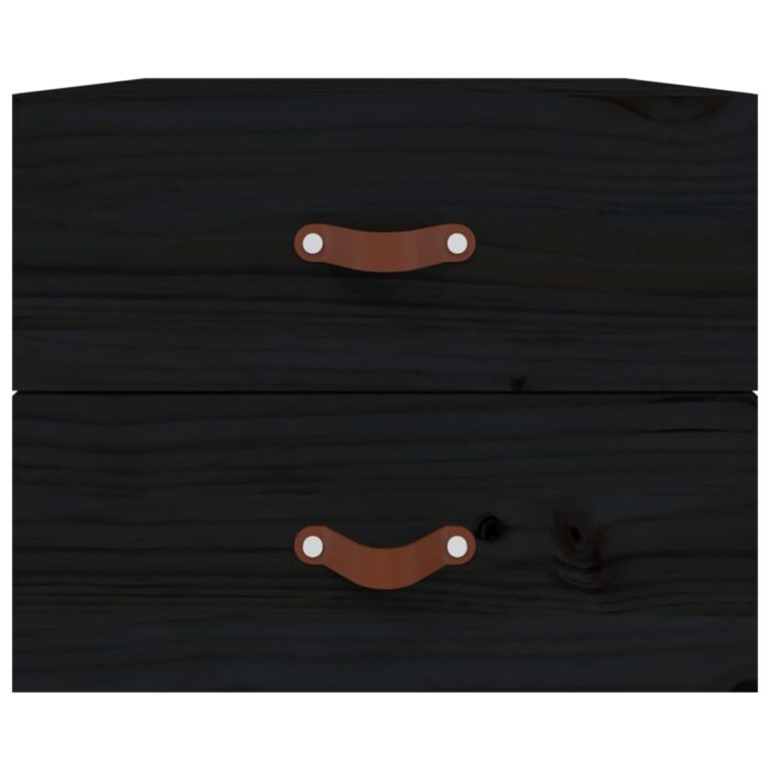 Table de chevet murale Noir 50x36x40 cm – Image 4