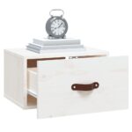 Tables de chevet murales 2 pcs Blanc 40x29,5x22 cm – Image 2