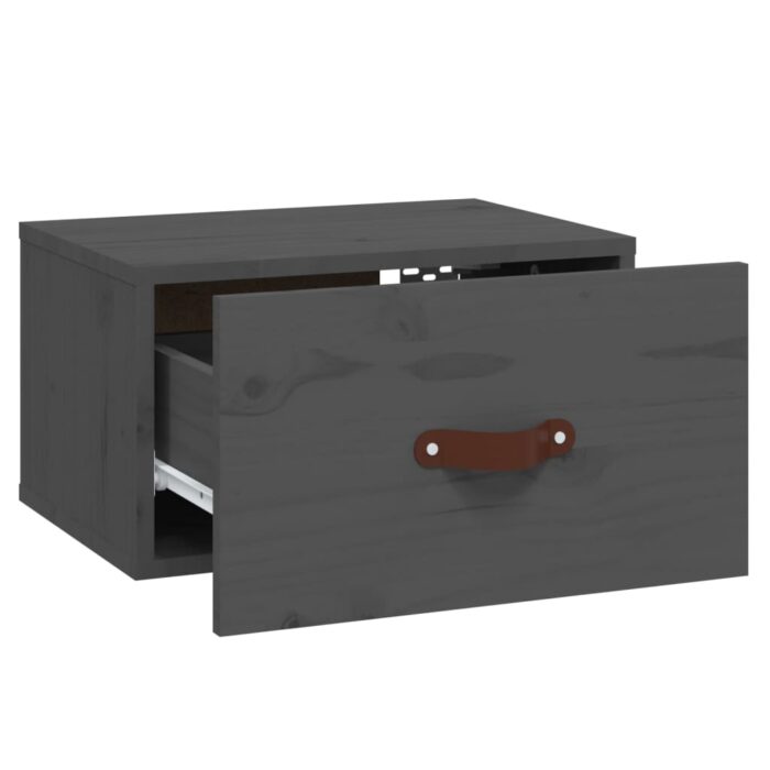 Table de chevet murale Gris 40x29,5x22 cm – Image 5